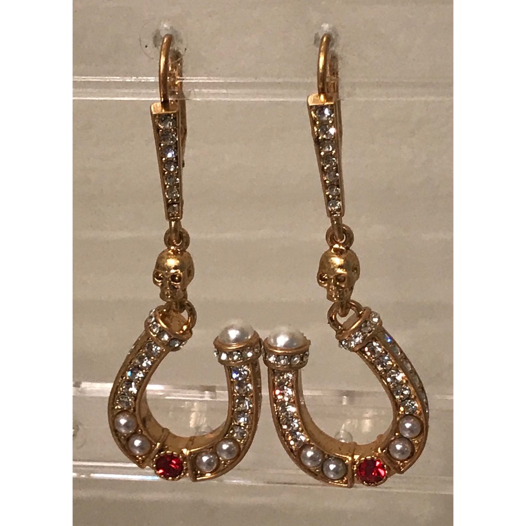 Alexander Mcqueen Gold And Red Earrings 97$